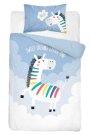 DETEXPOL Posteljina za dječji krevetić Zebra plava Pamuk, 100/135, 40/60 cm