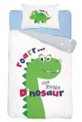 DETEXPOL Posteljina za dječji krevetić Little Dino zelena Pamuk, 100/135, 40/60 cm