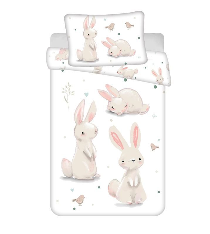 Posteljina za dječji krevetić - Posteljina nelicencijska - JERRY FABRICS Posteljina za dječji krevetić Zecovi baby Pamuk, 100/135, 40/60 cm JERRY FABRICS Posteljina za dječji krevetić Zecovi baby Pamuk, 100/135, 40/60 cm - Posteljina nelicencijska