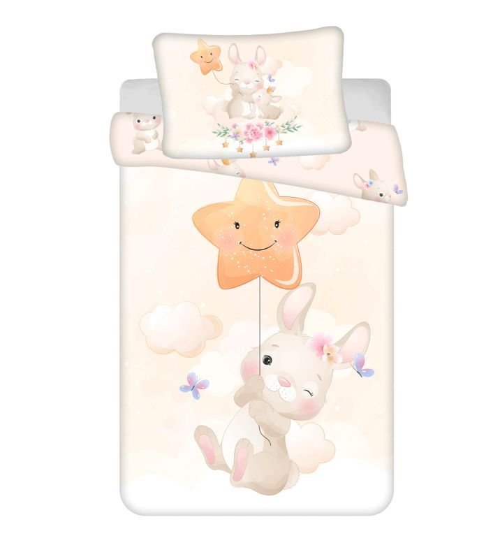 JERRY FABRICS Posteljina za dječji krevetić Bunny Star baby Pamuk, 100/135, 40/60 cm JERRY FABRICS Posteljina za dječji krevetić Bunny Star baby Pamuk, 100/135, 40/60 cm