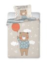 FARO Posteljina za dječji krevetić Medvjedić Happy Pamuk, 100/135, 40/60 cm