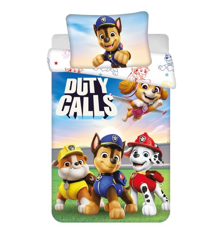 JERRY FABRICS Posteljina za dječji krevetić Paw Patrol PP556 baby Pamuk, 100/135, 40/60 cm - Posteljina s licencijom