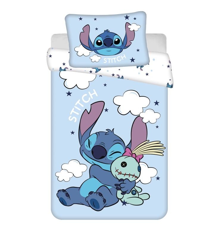 JERRY FABRICS Posteljina za dječji krevetić Lilo i Stitch Clouds baby  Pamuk, 100/135, 40/60 cm