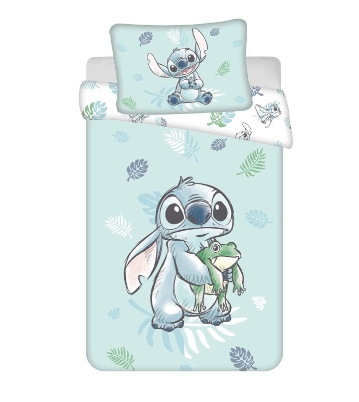 JERRY FABRICS Posteljina za dječji krevetić Lilo and Stitch Frog baby Pamuk, 100/135, 40/60 cm - Posteljina s licencijom
