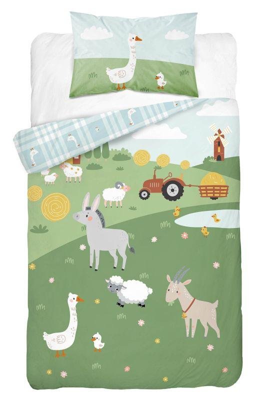 Posteljina za dječji krevetić - Posteljina nelicencijska - DETEXPOL Bambusova posteljina za dječji krevetić Životinje s farme A Pamuk, Bambus, 100/135, 40/60 cm DETEXPOL Bambusova posteljina za dječji krevetić Životinje s farme A Pamuk, Bambus, 100/135, 40/60 cm - Posteljina nelicencijska