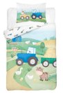 Posteljina za dječji krevetić Posteljina nelicencijska - DETEXPOL Bambusova posteljina za dječji krevetić Sretna farma plava Pamuk, Bambus, 100/135, 40/60 cm DETEXPOL Bambusova posteljina za dječji krevetić Sretna farma plava Pamuk, Bambus, 100/135, 40/60 cm