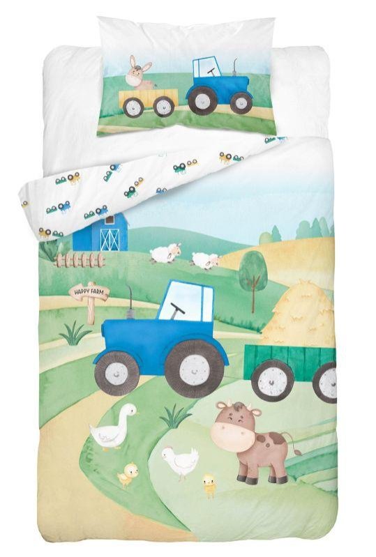 Posteljina za dječji krevetić - Posteljina nelicencijska - DETEXPOL Bambusova posteljina za dječji krevetić Sretna farma plava Pamuk, Bambus, 100/135, 40/60 cm DETEXPOL Bambusova posteljina za dječji krevetić Sretna farma plava Pamuk, Bambus, 100/135, 40/60 cm - Posteljina nelicencijska