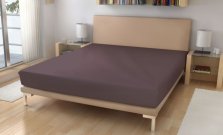 Polášek Froté plahta ljubičasto smeđa Pamuk, Poliester, 220g/m, 90/200 cm