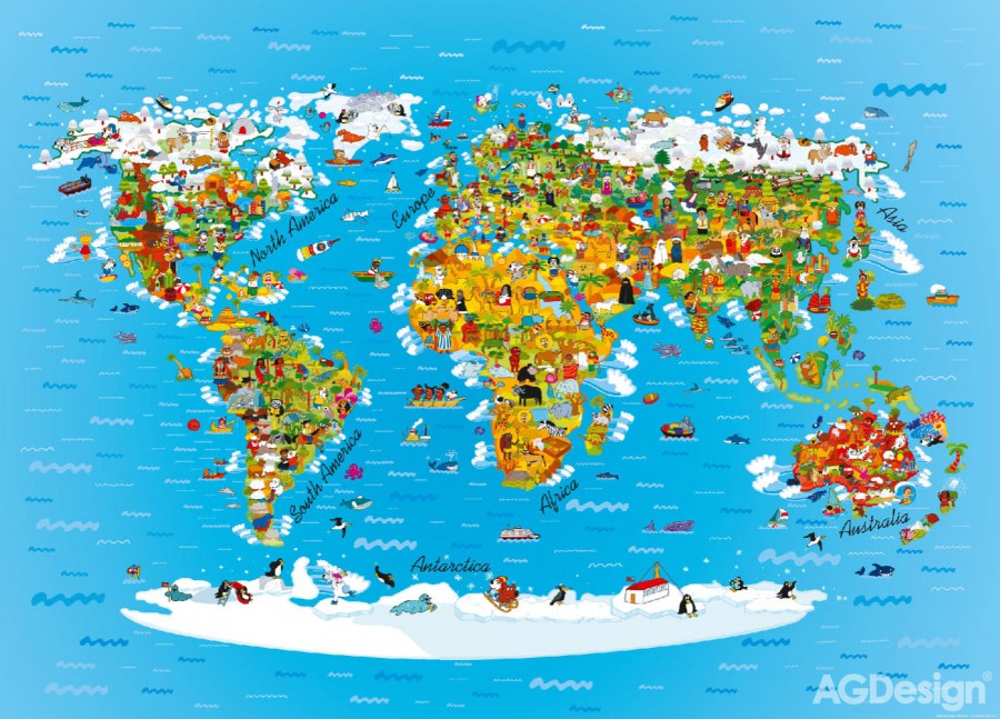 Flis foto tapeta AG Karta svijeta FTNM-2650 | 160x110 cm - Fototapete