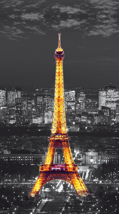 Foto zavjesa Noćni Pariz FCPL-6500, 140 x 245 cm